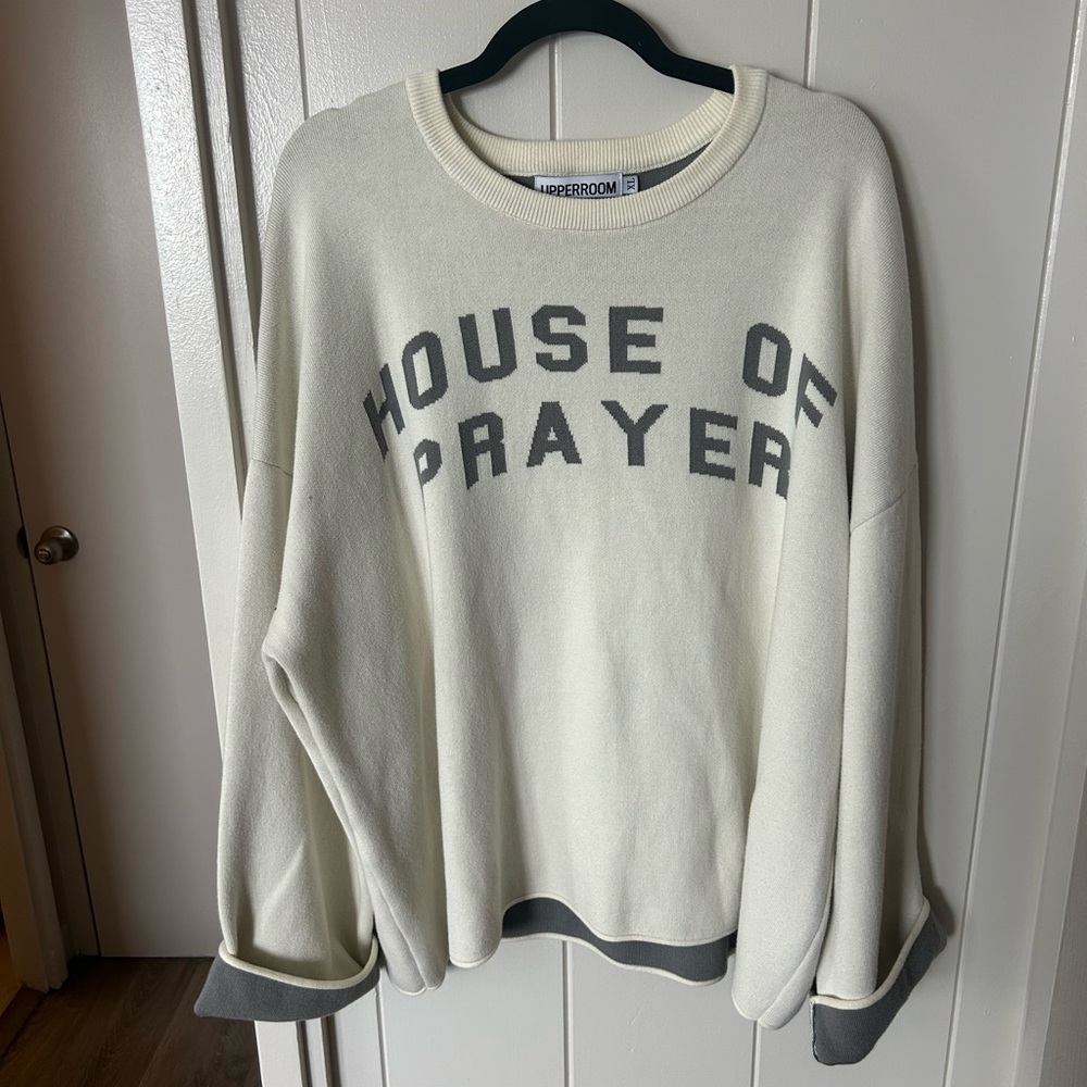 UPPERROOM 'House of Prayer' Cream Oversized Sweatshirt